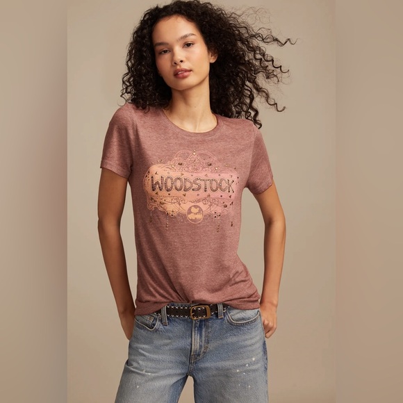 Lucky Brand Tops - NWT Lucky Brand Ornate Woodstock Classic Crew